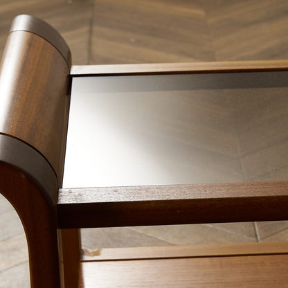 英国 ヴィンテージ スモーク ガラストップ コーヒーテーブル センターテーブル