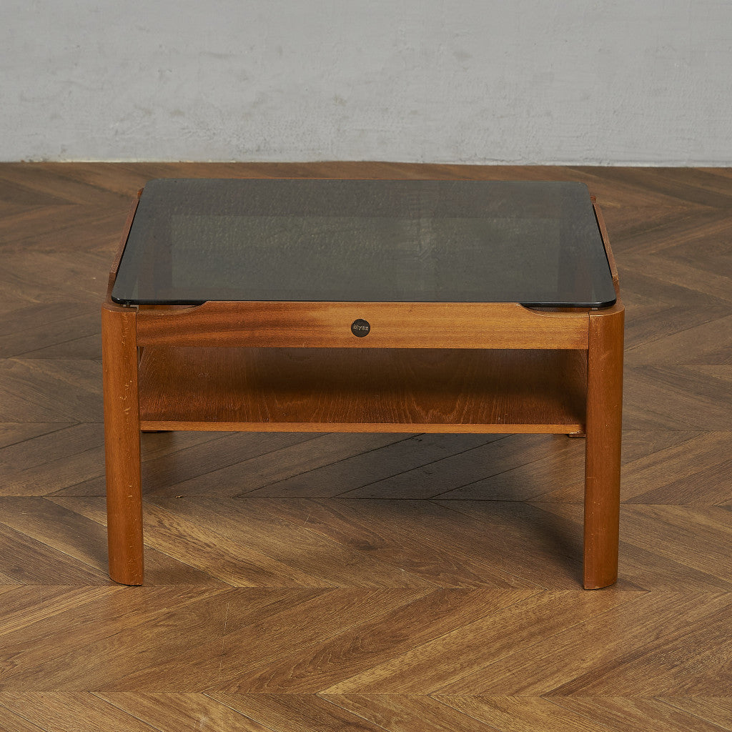 Myer メイヤー スモークガラストップ ローテーブル ヴィンテージ