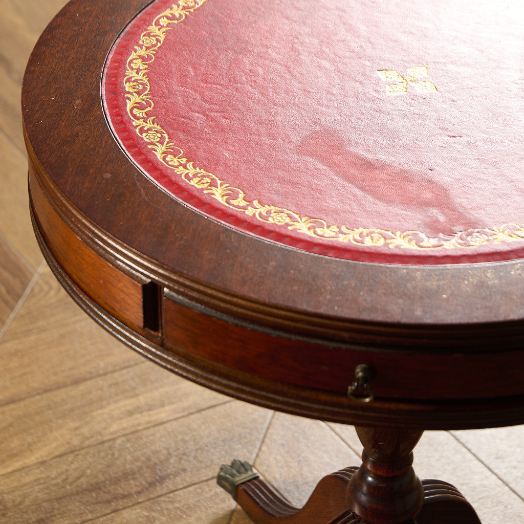 英国 クラシック リージェンシー 様式 ドラムテーブル