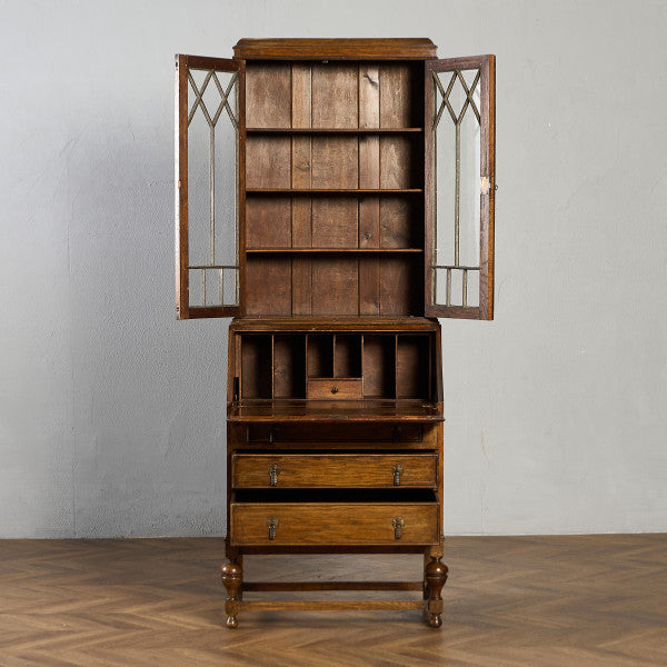 英国 クラシック ビューロー ブックケース デスク