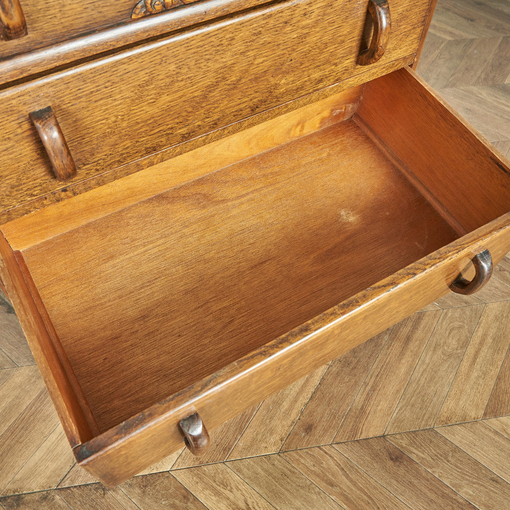 英国 アンティーク 5段 チェスト #84056