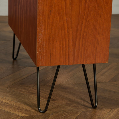 Fresco ガラス ブックケース カスタム アイアン ヘアピンレッグ