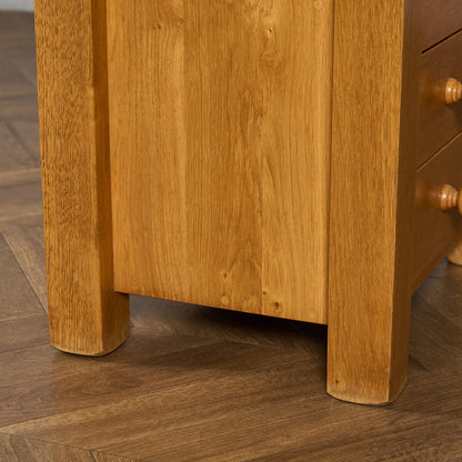 オランダ製 オーク 無垢材 サイドキャビネット