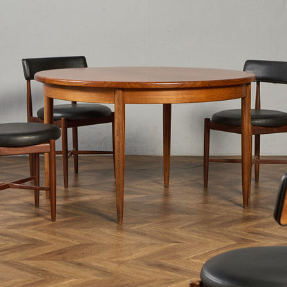 エクステンション ラウンド ダイニングテーブル 天板再塗装済み