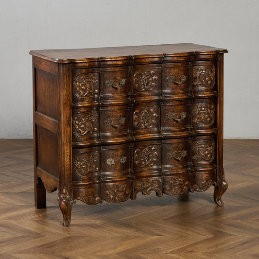 英国 クラシック オーク 3段 チェスト