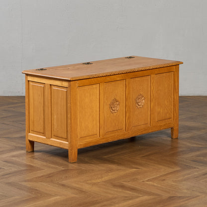 英国 クラシック オーク材 ブランケットボックス