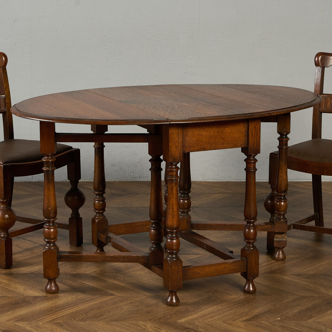 英国 クラシック ドロップリーフ ゲートレッグテーブル