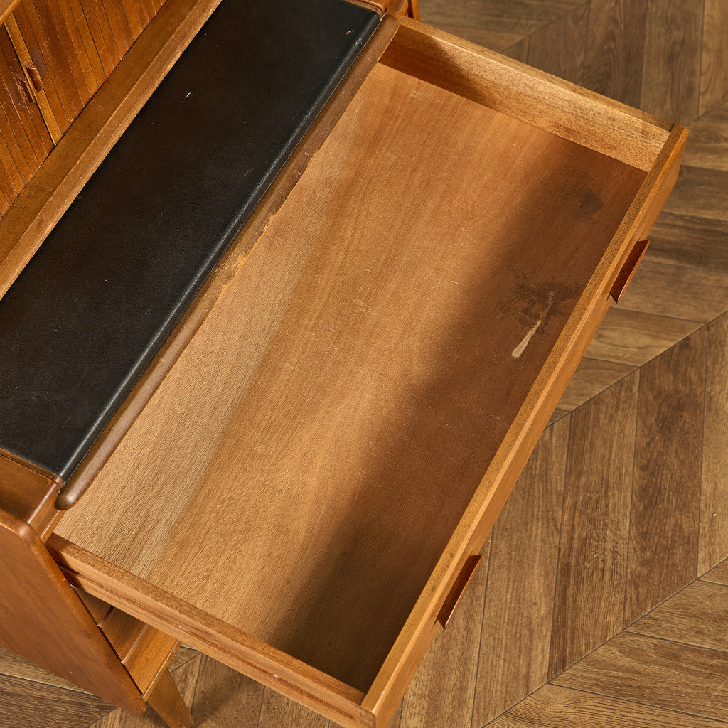 英国 ヴィンテージ 蛇腹扉 ライティングビューロー