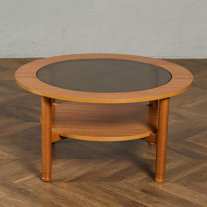 ヴィンテージ スモーク ガラストップ コーヒーテーブル センターテーブル