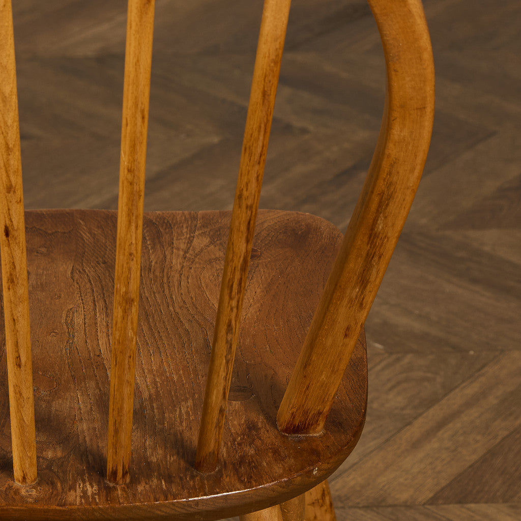 ヴィンテージ 4本 スポーク フープバックチェア ラウンドゴールドラベル