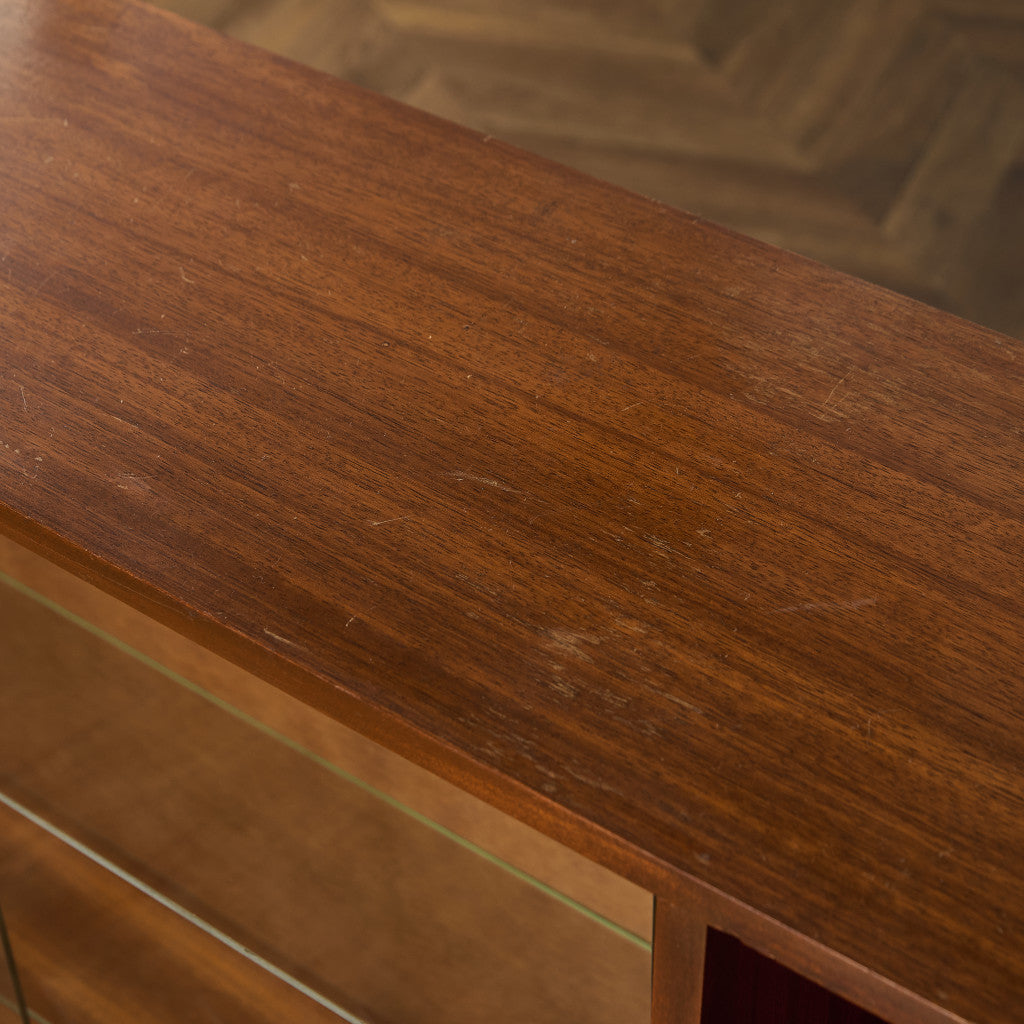 ヴィンテージ ガラスブックケース カスタム アイアン ヘアピンレッグ