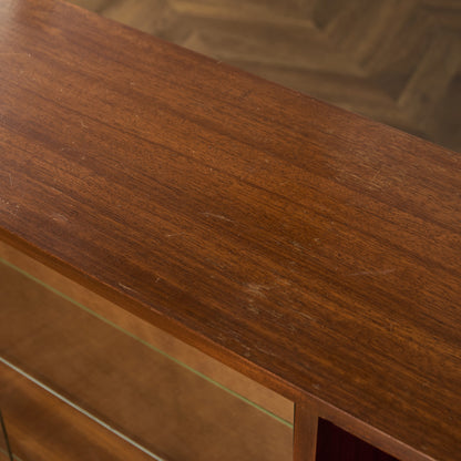 ヴィンテージ ガラスブックケース カスタム アイアン ヘアピンレッグ