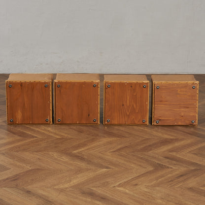 ヴィンテージ スツール付き ガラストップ センターテーブル