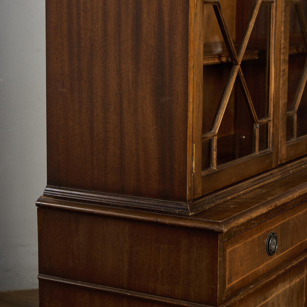 英国 クラシック エドワーディアン 様式 ブックケース カップボード