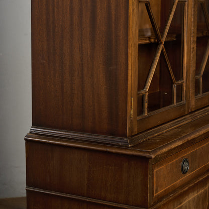 英国 クラシック エドワーディアン 様式 ブックケース カップボード