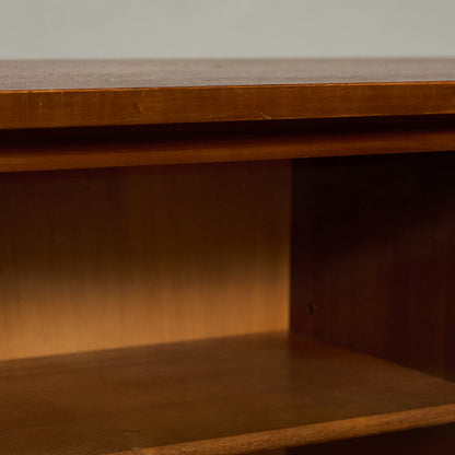 英国 ヴィンテージ ナロー ガラス ブックケース