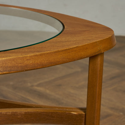 ヴィンテージ トライアングル ガラストップテーブル