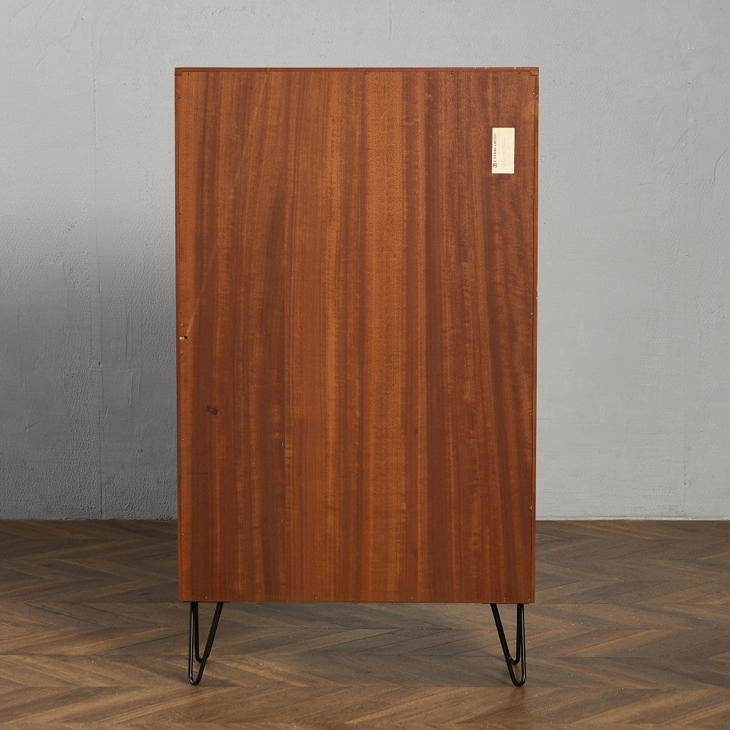 Fresco ガラス ブックケース カスタム アイアン ヘアピンレッグ