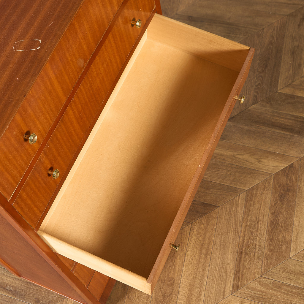 英国 ヴィンテージ 6段 トール チェスト