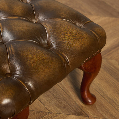 英国 クラシック チェスターフィールド スツール