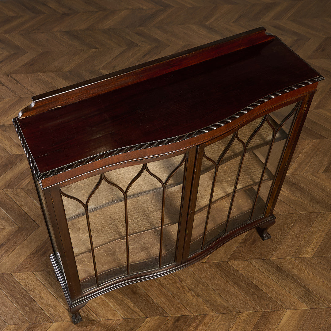 英国 クラシック ディスプレイ ガラス キャビネット