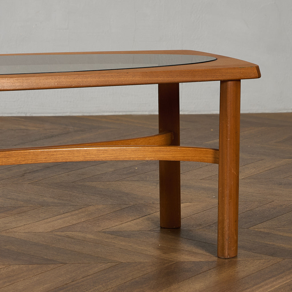 ネイサン Nathan ヴィンテージ スモーク ガラストップ コーヒーテーブル #97348