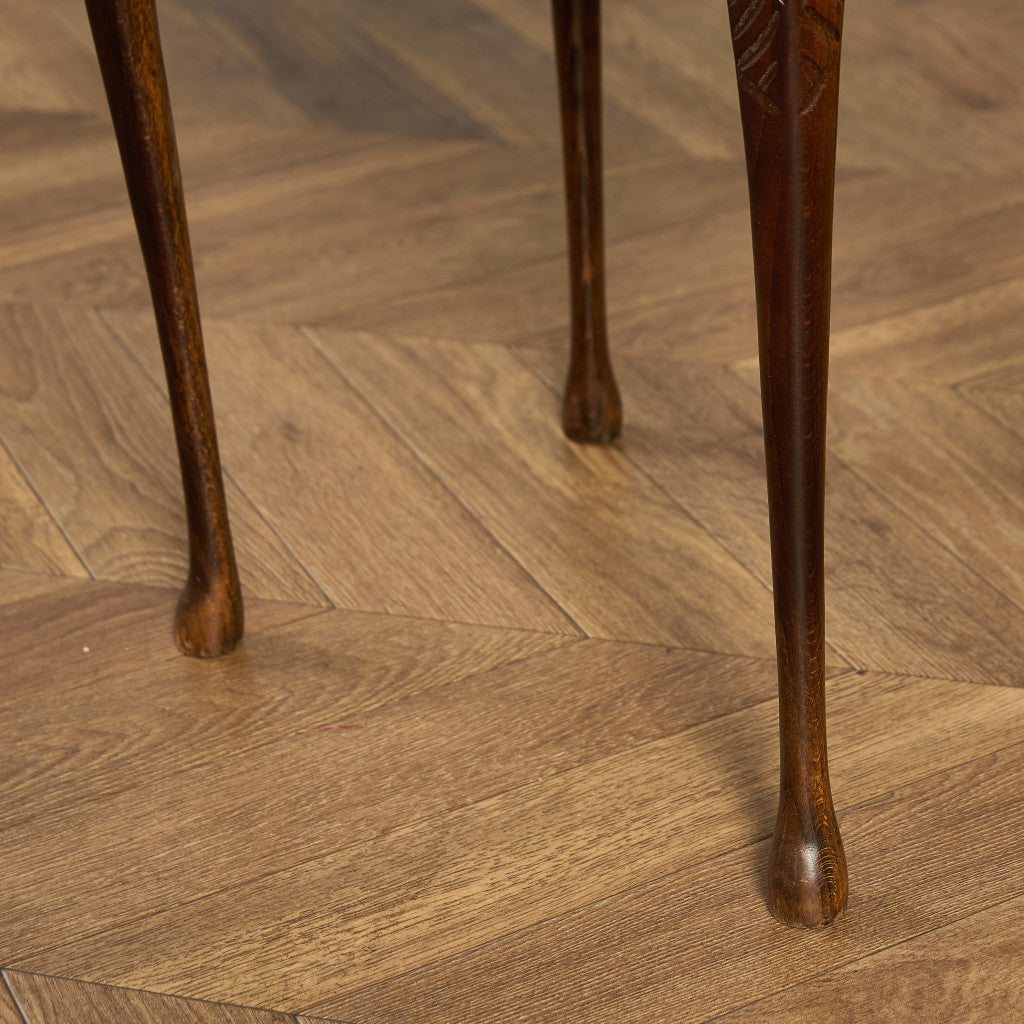 英国 クラシック ガラストップ ネストテーブル