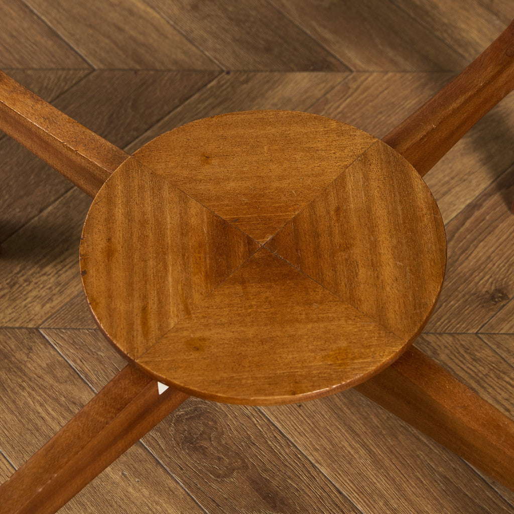 英国 ヴィンテージ ガラストップ コーヒーテーブル