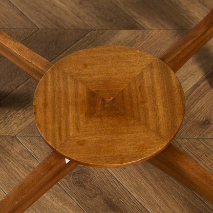 英国 ヴィンテージ ガラストップ コーヒーテーブル