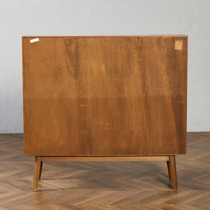 ヴィンテージ ナロー ガラスキャビネット ブックケース