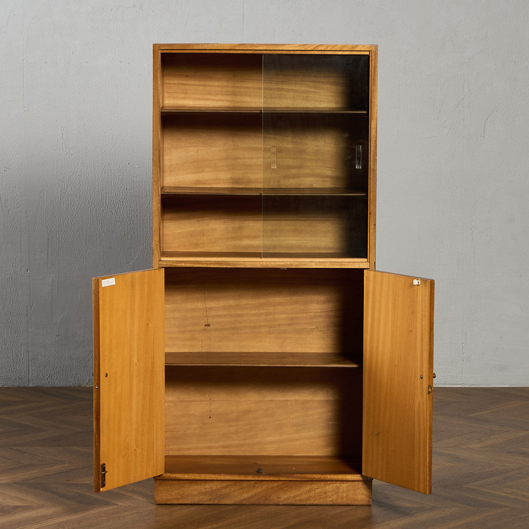 Cumbrae ヴィンテージ ナロー ガラス ブックケース 食器棚