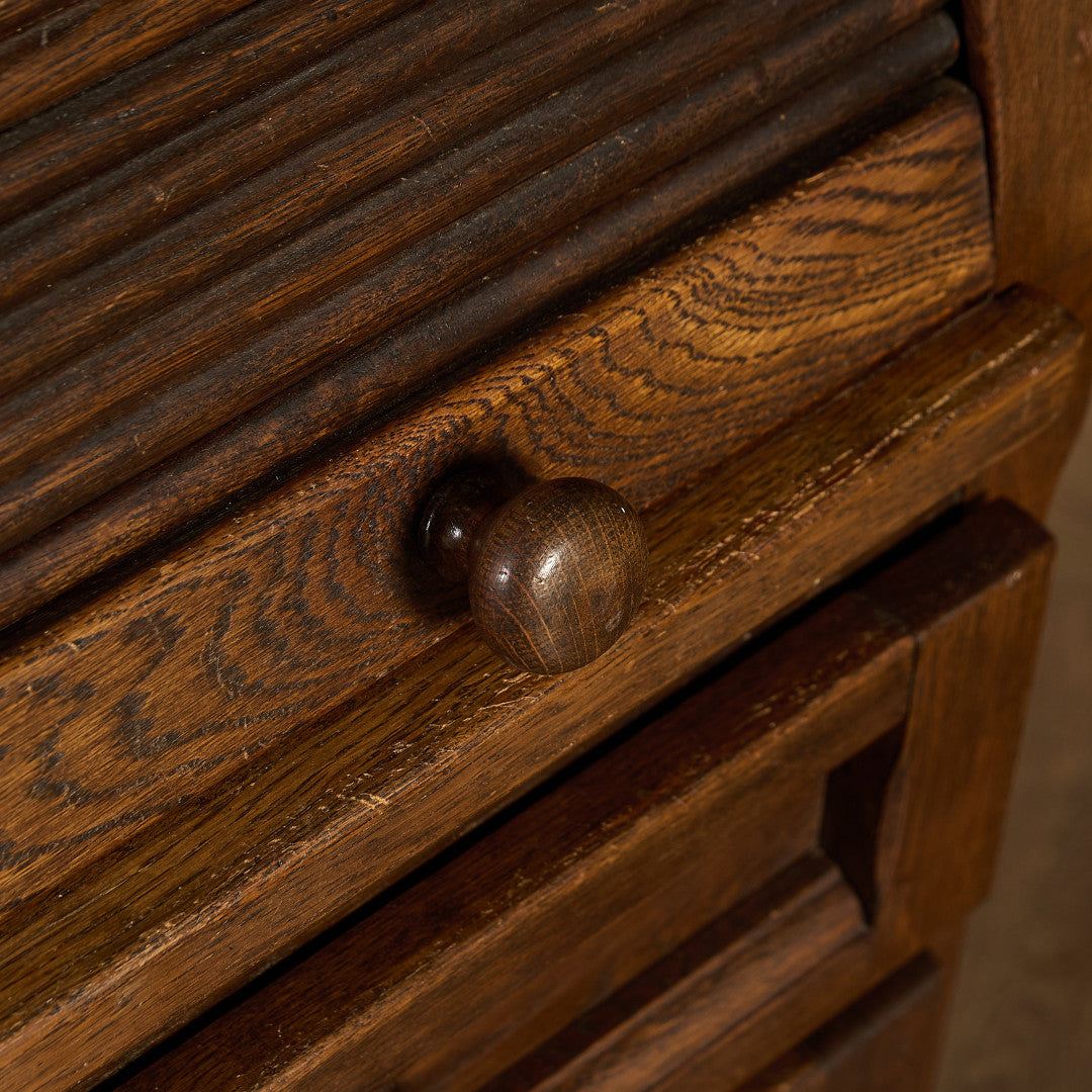 英国 クラシック ロールトップ ライティング ビューロー