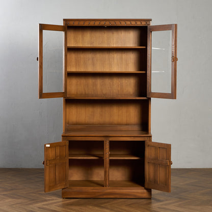 Old Colonial ヴィンテージ ブックケース カップボード ラウンドゴールドラベル