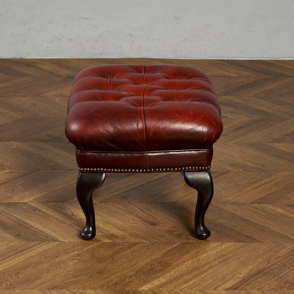 英国 クラシック チェスターフィールド スツール #83791