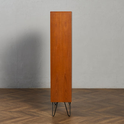 Fresco ガラス ブックケース カスタム アイアン ヘアピンレッグ