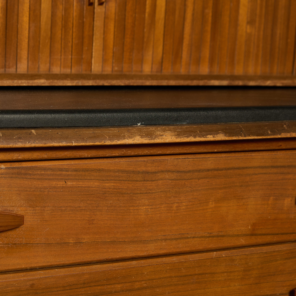 英国 ヴィンテージ 蛇腹扉 ライティングビューロー