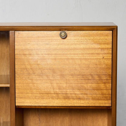 ヴィンテージ ナロー ガラスキャビネット ブックケース