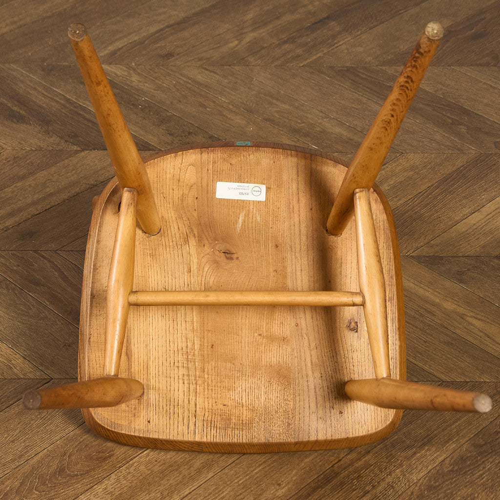 ヴィンテージ 4本 スポーク フープバックチェア ネイビーブルーラベル