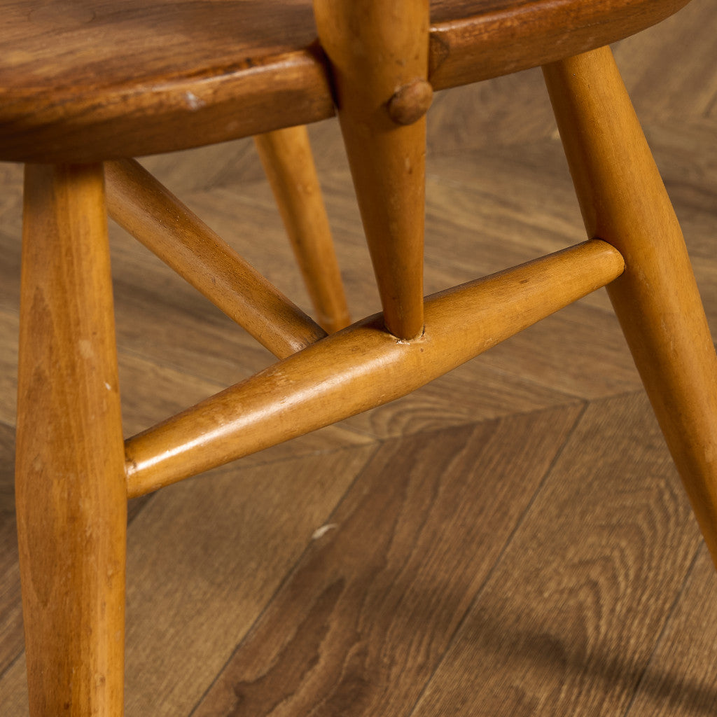 アーコール ERCOL ヴィンテージ クエーカー アームチェア ネイビーブルーラベル #89764