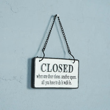 OPEN&CLOSED アイアンプレート