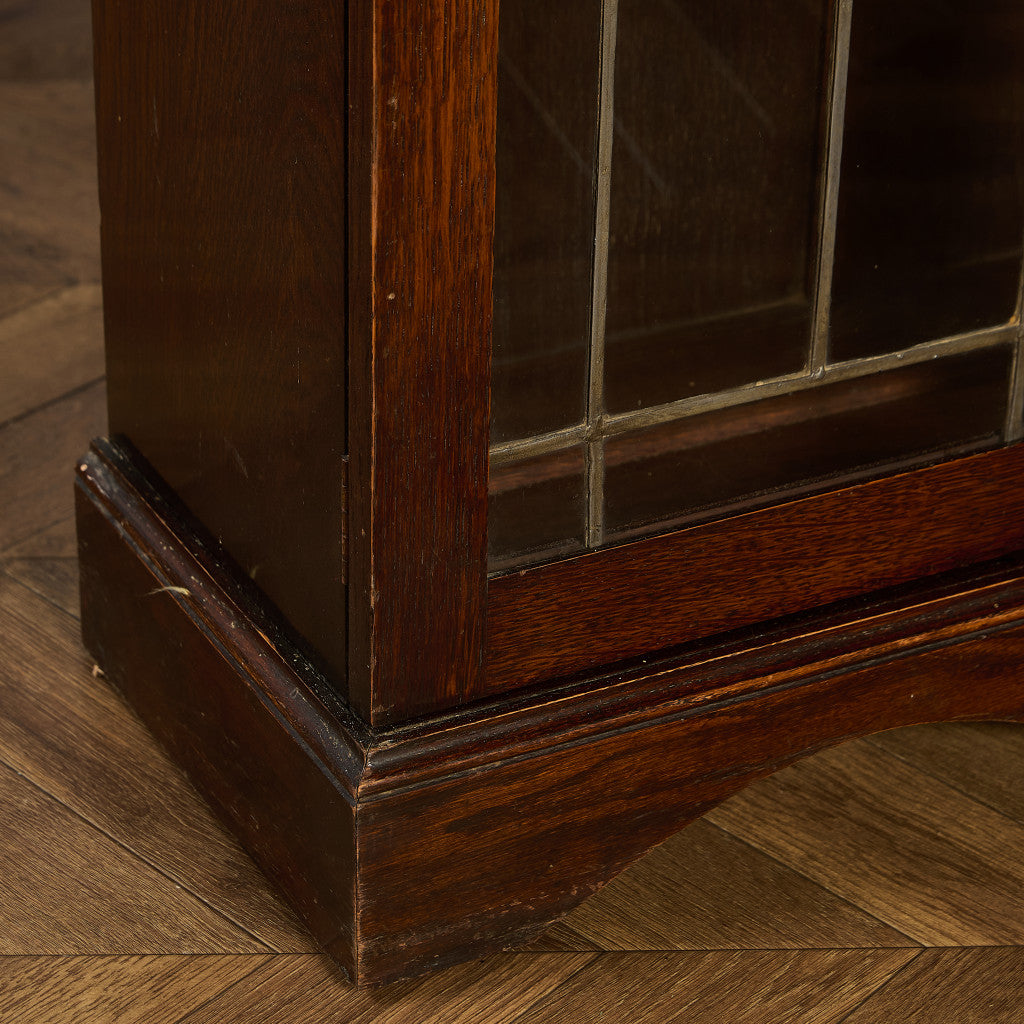 英国 クラシック オーク材 ブックケース 食器棚