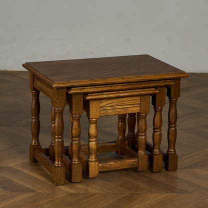 英国 クラシック オーク材 ネストテーブル #89838