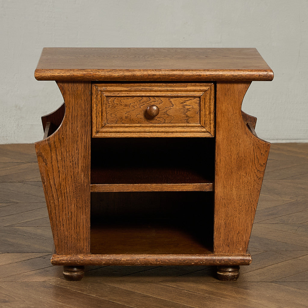 英国 クラシック マガジンラック付き サイドテーブル