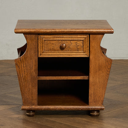 英国 クラシック マガジンラック付き サイドテーブル