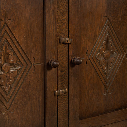 オーク材 ウェルシュドレッサー 食器棚