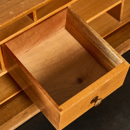 英国 ヴィンテージ 蛇腹扉 ライティングビューロー