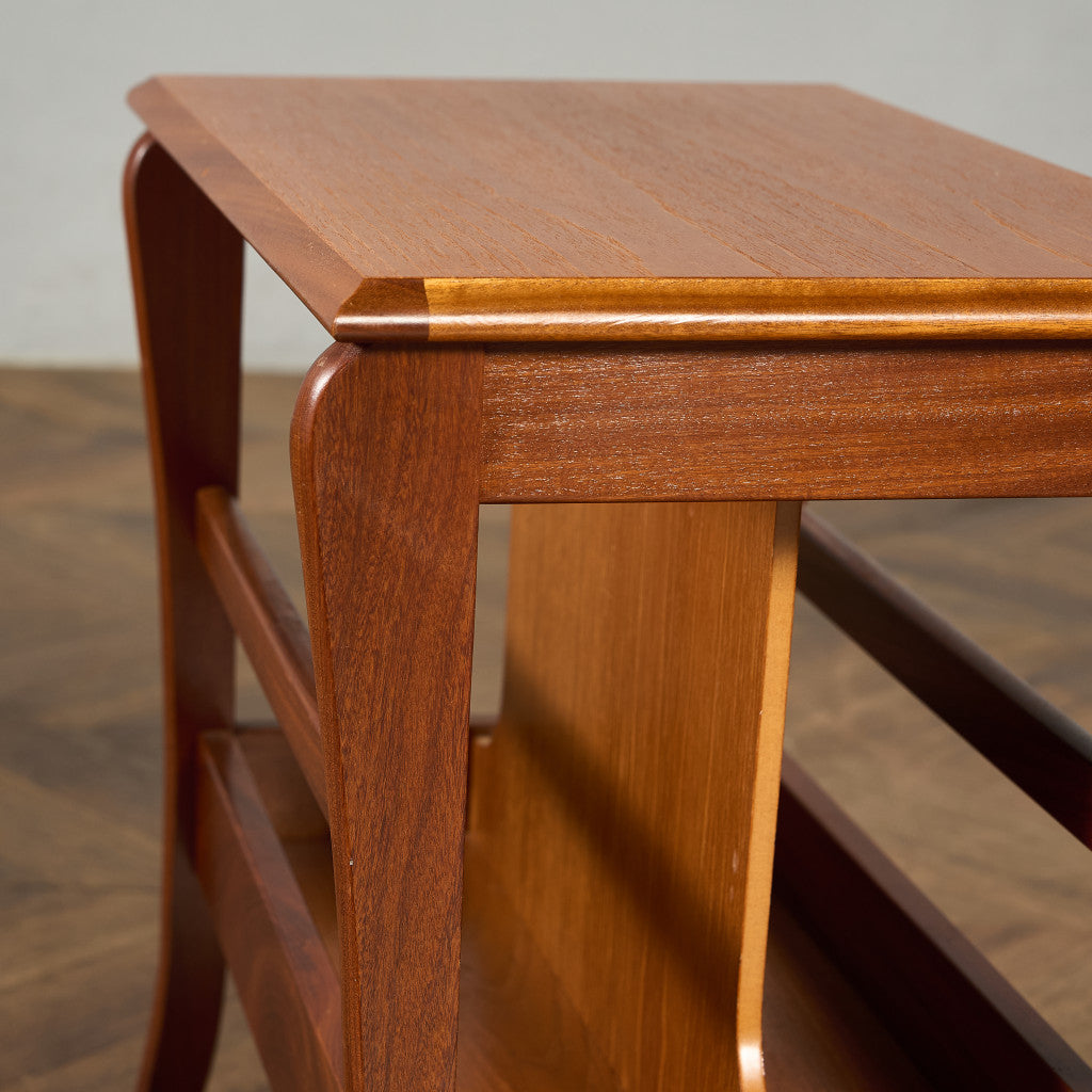 英国 ヴィンテージ マガジンラック サイドテーブル #91699