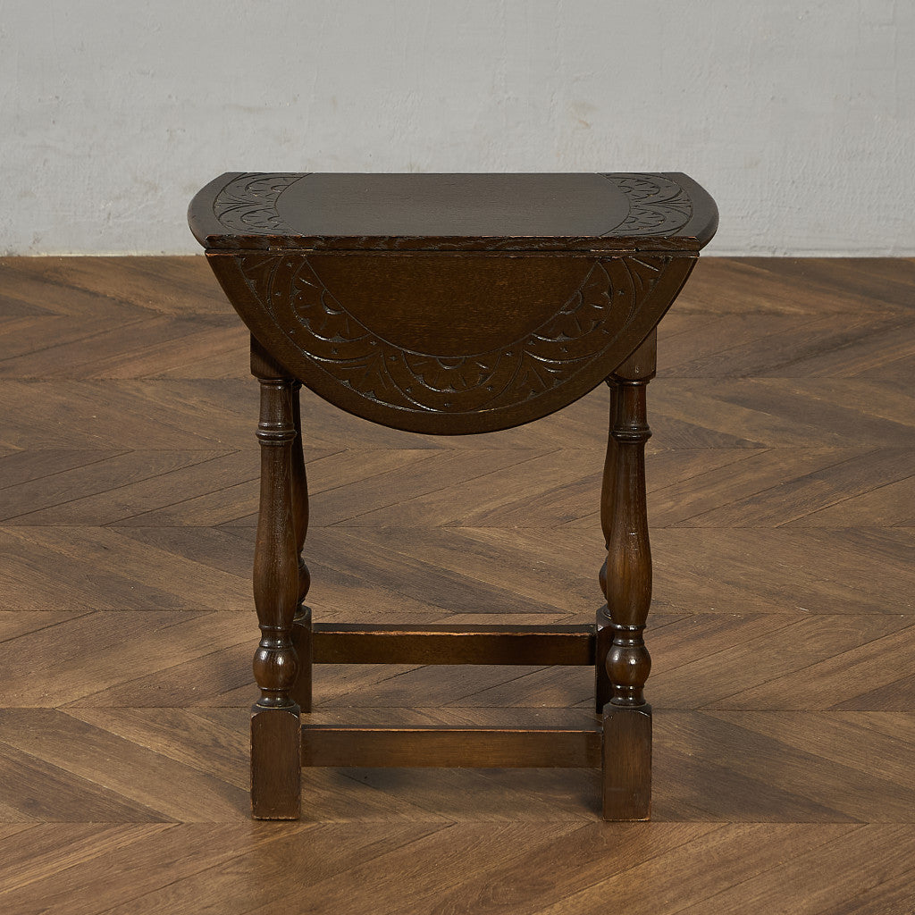 英国 クラシック ターントップ ドロップリーフ サイドテーブル