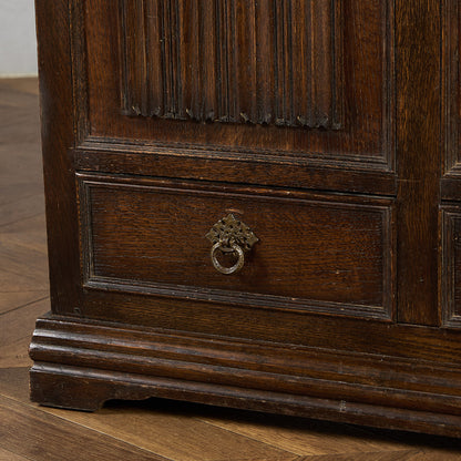 英国 クラシック オーク材 ブランケットボックス