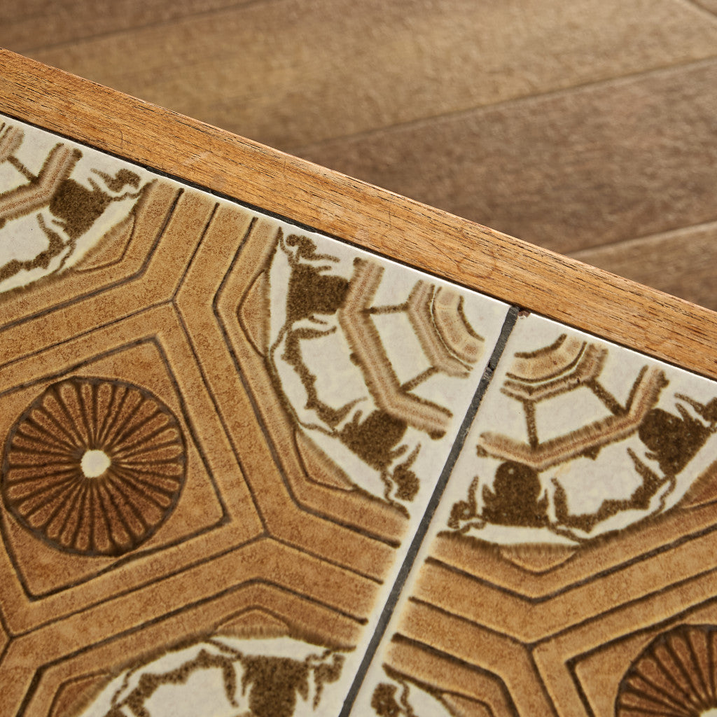 イギリス ヴィンテージ タイルトップ コーヒーテーブル センターテーブル